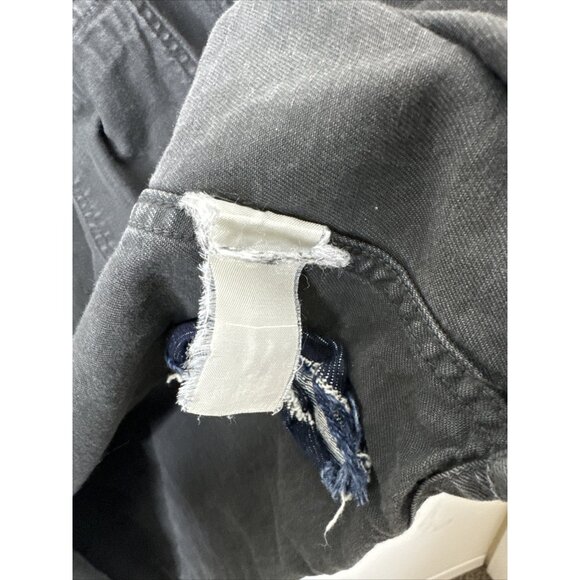 SuperDry Commodity Edition 40Cm Large Black Denim Distressed Button Shirt - Picture 10 of 10